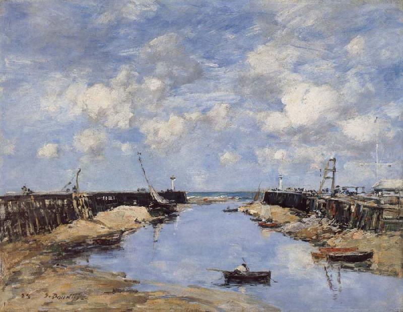 Eugene Boudin The Entrance to Trouville Harbour china oil painting image